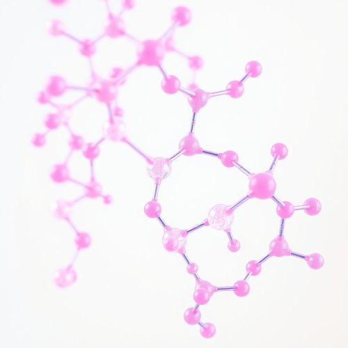A Close-Up View of Pink Glycolic Acid Molecules