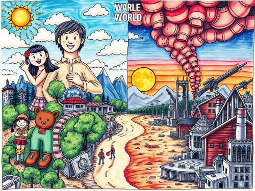 A Contrast of Utopian and Dystopian Worlds