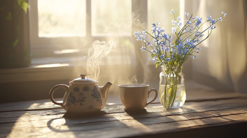 A Cozy March Tea Time Scene