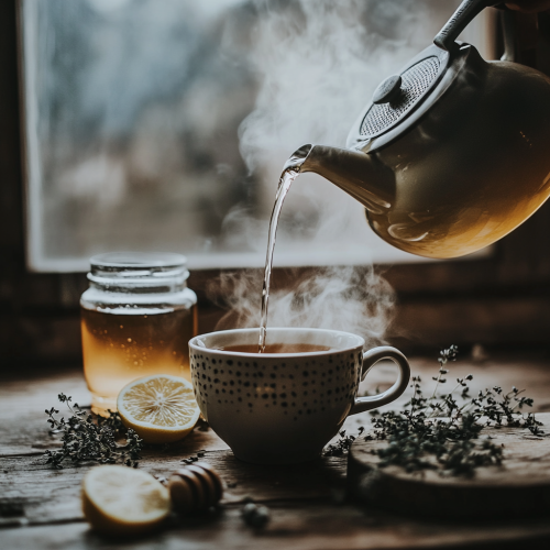 A Cozy Tea Moment with Fresh Ingredients