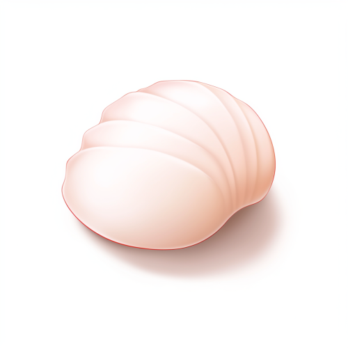 A Cute 3D Clam Food Icon Painting