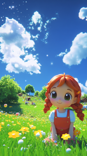 A Cute Cartoon Game Promotion Scene