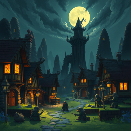 A Dark Goblin Village in Minecraft Fantasy