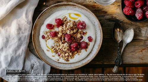 A Delicious Bowl of Homemade Granola with Yogurt