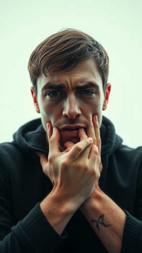 A Desperate Man's Emotional Turmoil: A Photorealistic Image