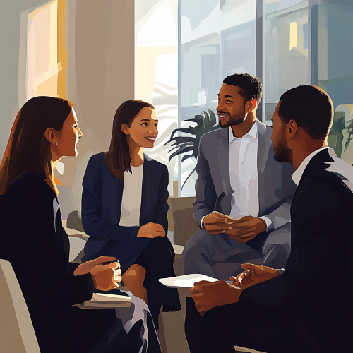 A Diverse Group of Colleagues in Office Setting