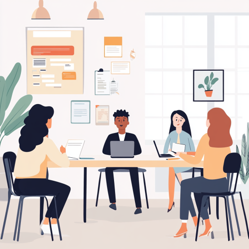 A Diverse School Interview in Modern Office Setting