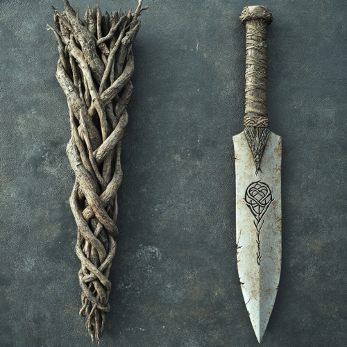 A Fancy Spear Catalog Featuring Intricate Runic Symbol