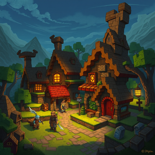 A Fantasy Goblin Village in Minecraft