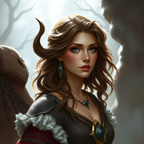 A Female Dnd Character with Chocolate Brown Hair