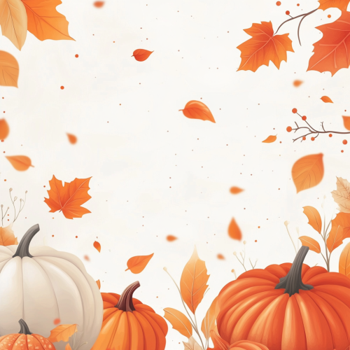 A Festive Thanksgiving Vector Illustration with Fall Decorations