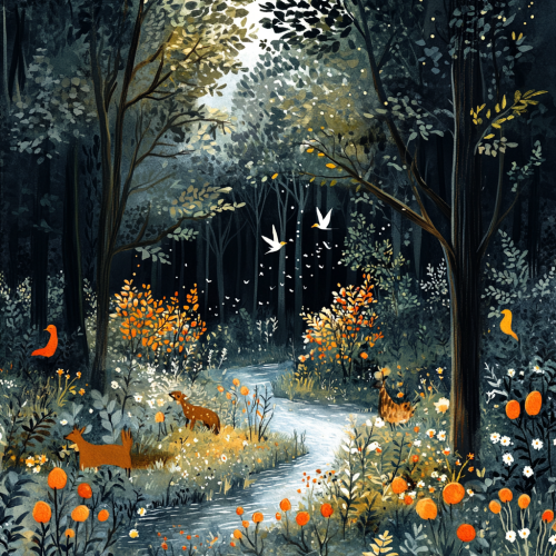 A Forest full of Animals and Trees