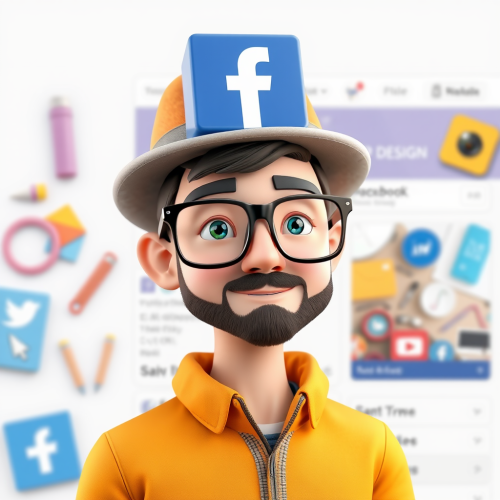 A Freelancer Designing OMDA DESIGN's Facebook Profile
