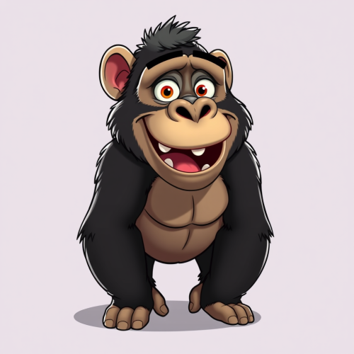 A Friendly Gorilla in Zootopia Cartoon Style
