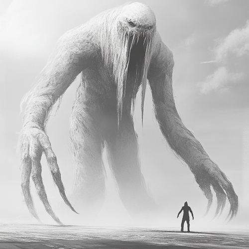 A Frostlurk, a huge creature with icy scales