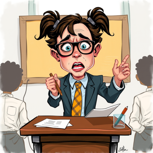 A Funny Teacher Teaches in a Silly Way