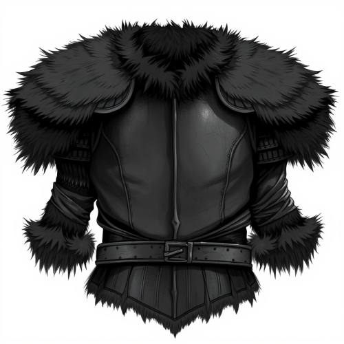 A Fur Armor Shirt in Charcoal Illustration