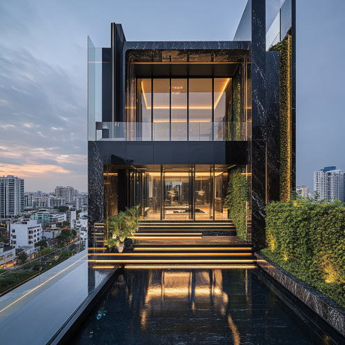 A Futuristic Urban Mansion with Modern Design