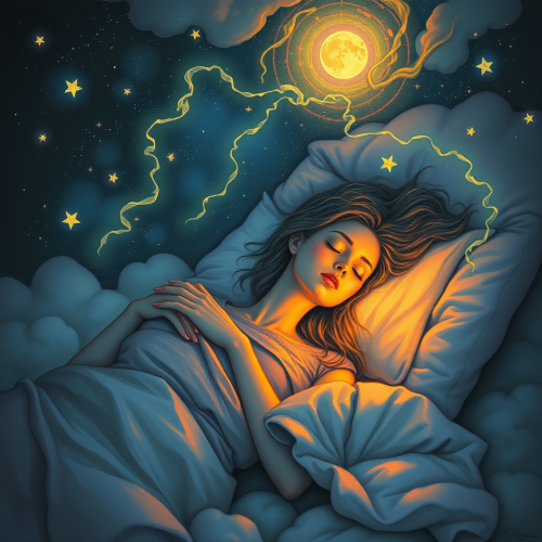 A Girl's Soul Dreaming Through Astral Projection
