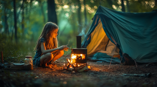 A Girl's Survival Adventure in Friendly Forest