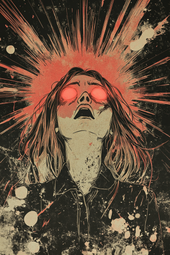 A Girl Exorcism Graphic in Stoner Style