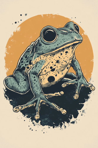 A Glowing Poisonous Frog on Mars T-Shirt Design