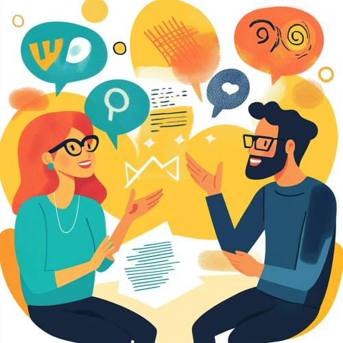 A Group of Three Friends Talking Together Happily