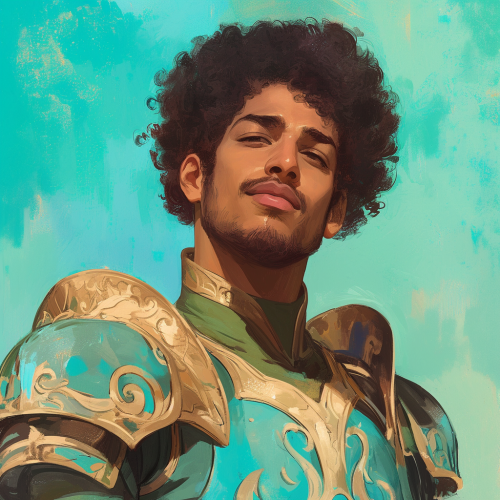 A Handsome Man in Anime Style Portrait