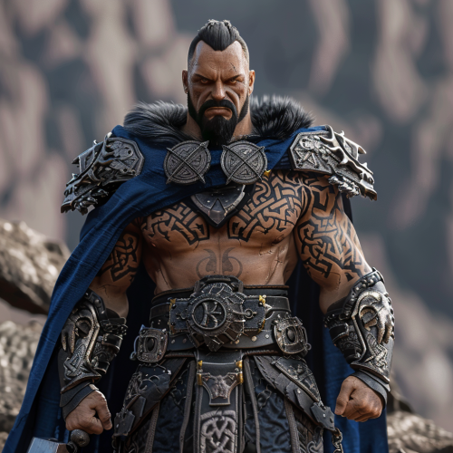A Handsome Warrior Captain Stands Ready for Battle A Handsome Warrior Captain Stands Ready for Battle