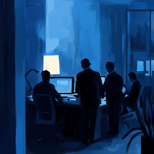 A Harmonious Workplace Showing Collaboration and Satisfaction