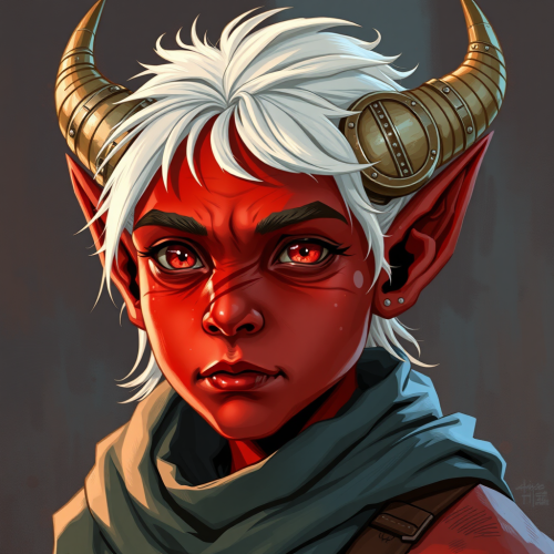 A Humble Tiefling Paladin with White Hair