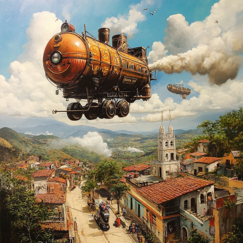 A Kite Flying High Above a Gas Station