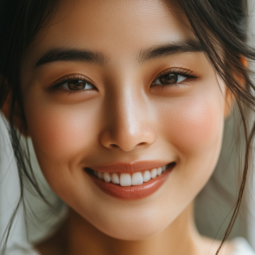 A Korean Beauty: Young Woman's Radiant Smile