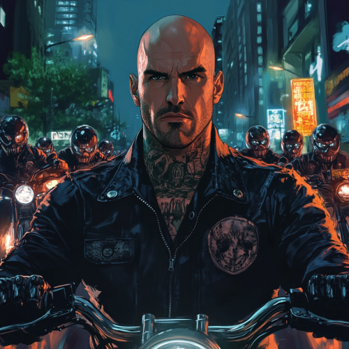 A Leader Surrounded by Motorcycle Gang Ready to Ride