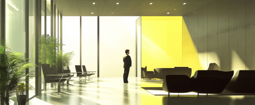 A Leader in Modern Office Environment Inspiring Team.