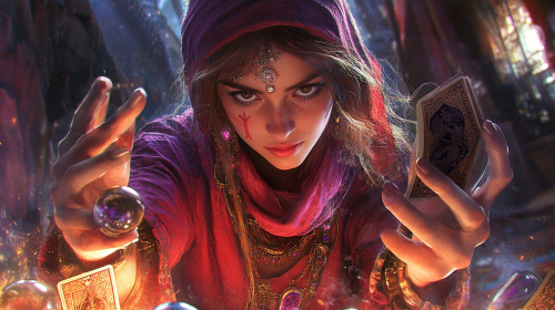 A Legendary Fortune Teller with Crystal Balls