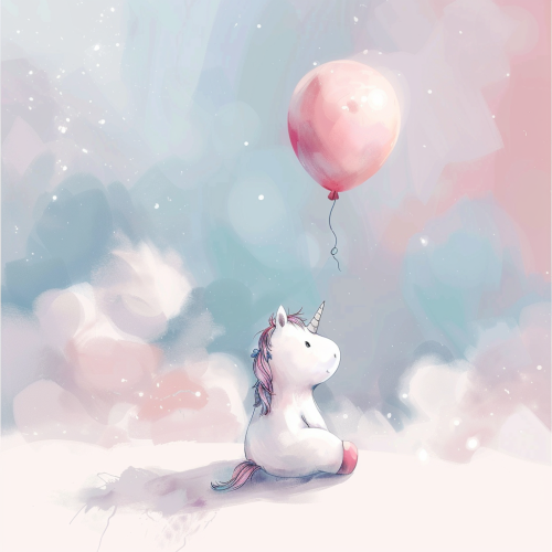 A Little Unicorn in Dreamy Pastel