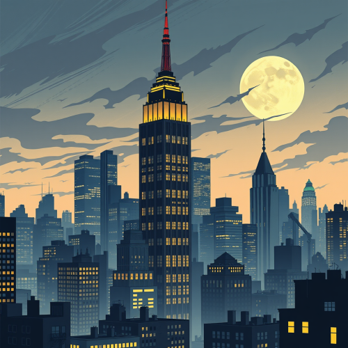 A Low-Detail, Stylized Webcomic of Gotham City