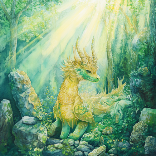 A Majestic Pi Xiu in Enchanted Forest