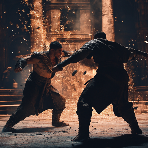 A Man Predicts Enemy's Move in Dramatic Battle