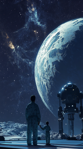 A Man and Marvin Hitchhike in Space