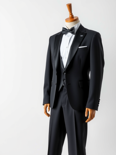 A Mannequin Sporting a Perfectly Fitted Black Tuxedo