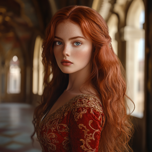 A Medieval Fantasy Princess in a Royal Palace