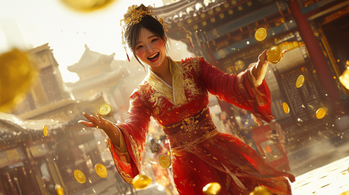 A Middle-Aged Chinese Woman in an Ancient City