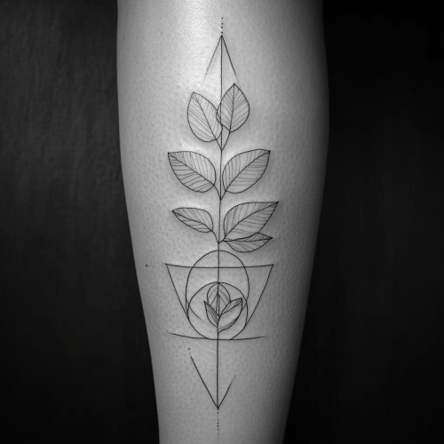 A Minimalistic Abstract Tattoo of Yerba Mate