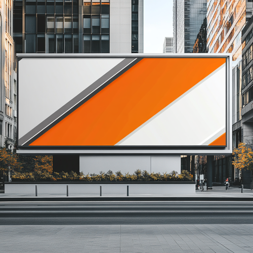 A Minimalistic Horizontal Billboard Banner with Empty Frames