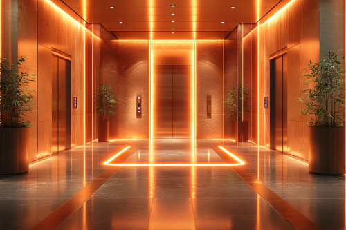 A Modern Elevator with Wheelchair Access and Mirrors