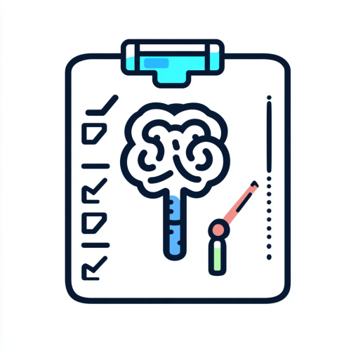 A Modern Minimalist Icon for Psychological Testing Concept