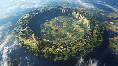 A Mysterious Planet with Ringed Medieval Cities