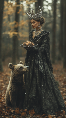 A Mystical Queen and her Bear Companion in Ireland